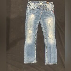 Womens “Tuesday” Silver Jeans  Distressed Jeans